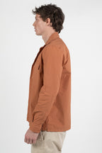 Overshirt Leggera in Cotone Tecnico – Color Mattone - Out Fit