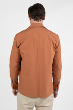 Overshirt Leggera in Cotone Tecnico – Color Mattone - Out Fit