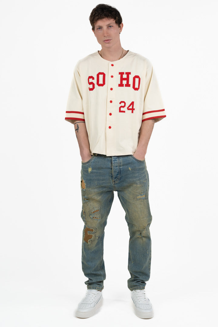 Jeans Denim "Used Effect" – Streetwear Style- Berna