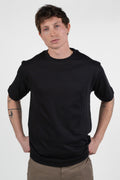 T-Shirt Oversize in cotone  Total Black - Berna