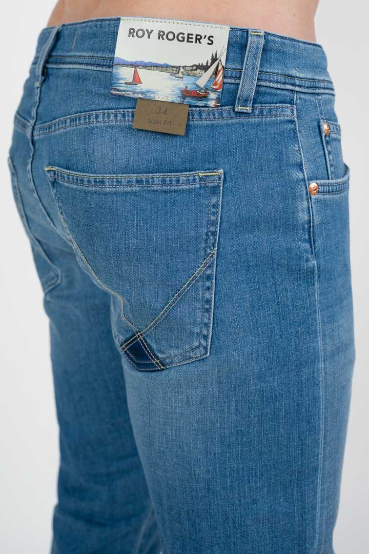Jeans Slim Fit con Lavaggio Medio - Roy Roger's