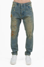 Jeans Denim "Used Effect" – Streetwear Style- Berna
