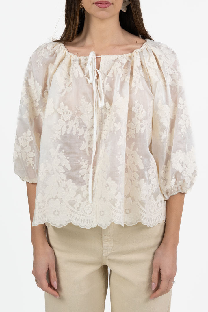 Blusa Floreale bianca - Gaudì