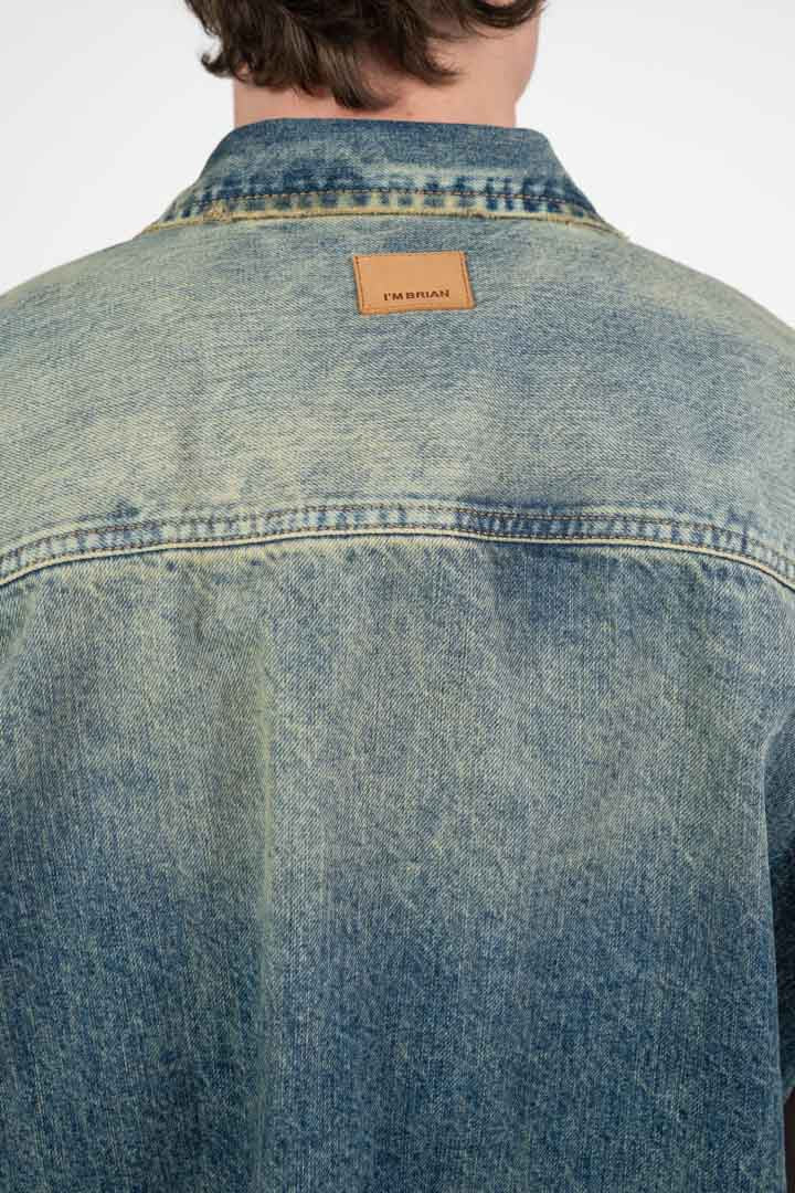 Camicia Denim con Lavaggio Acid e Strappi - I'm Brian