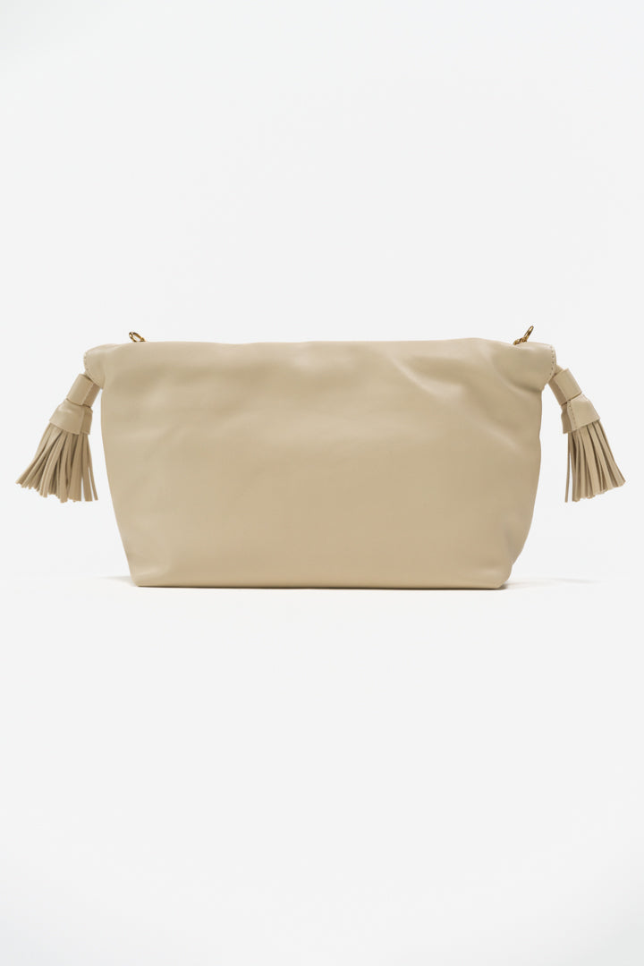 Borsa "Soft Clutch" con Tracolla  e Nappe burro - Vicolo