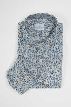 Camicia in Lino a Micro-Stampa Floreale – Bottega Artigiana