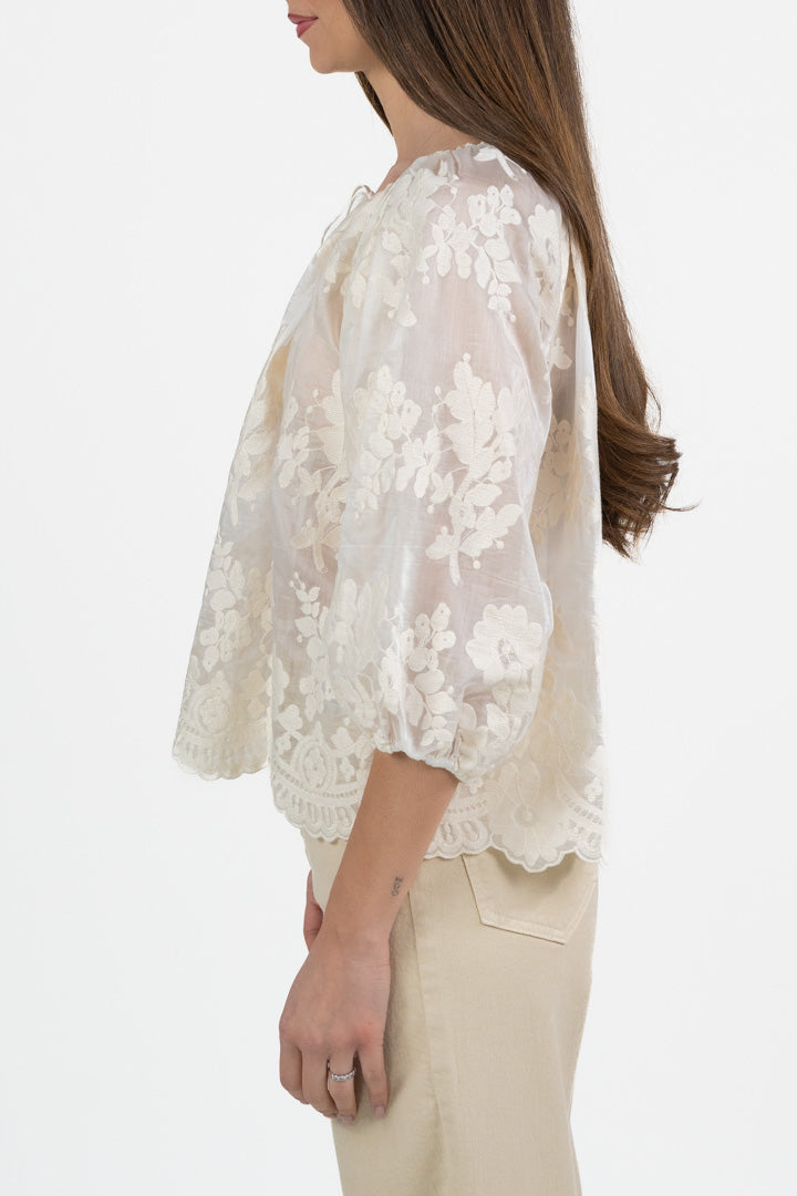 Blusa Floreale bianca - Gaudì