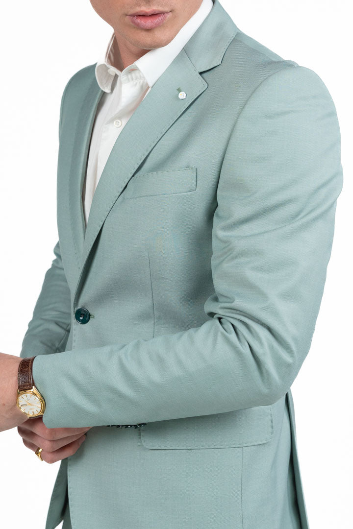 Abito Uomo Slim Fit Verde Salvia Pastello - Adriano Langella