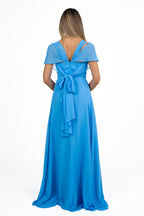 Abito Lungo da Cerimonia azzurro - Berti Mode Collection