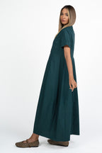 Abito Maxi Chemisier Verde Bosco - Jurere