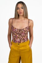 Body a Corsetto con Stampa Floreale - Vicolo
