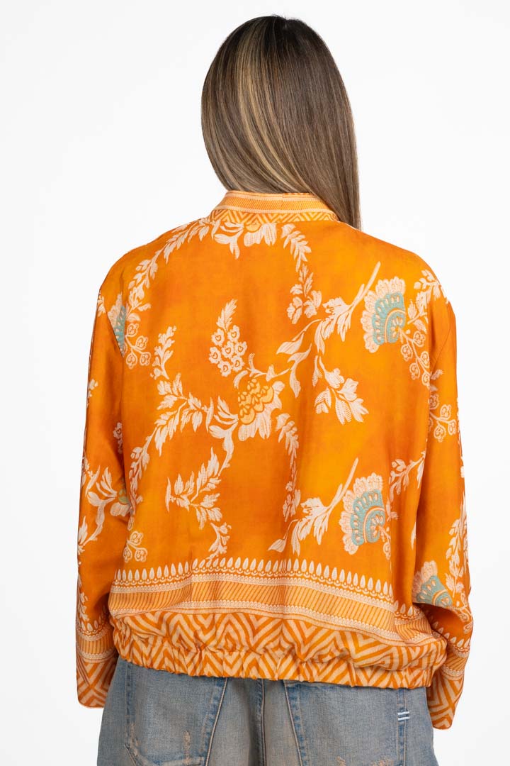 Bomber-Kimono in Seta Jacquard - Wu side