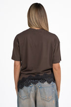 T-shirt con Orlo in Pizzo - Vicolo