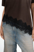 T-shirt con Orlo in Pizzo - Vicolo
