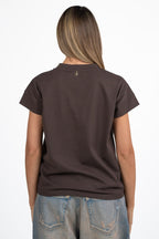 T-shirt con Scollo a V e Borchie - Souvenir