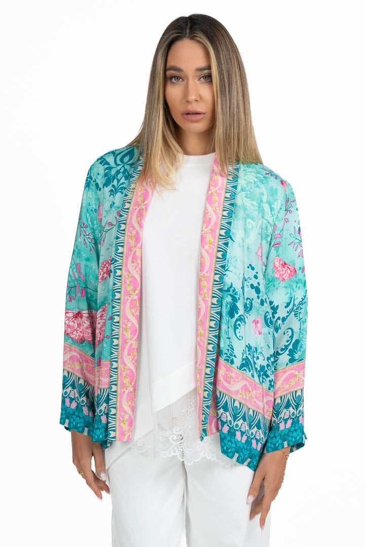 Kimono in Seta Jacquard - Wu side