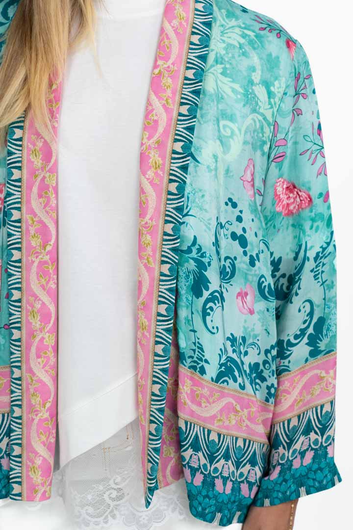 Kimono in Seta Jacquard - Wu side