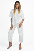 T-shirt over con dettaglio in pizzo - Vicolo