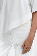 T-shirt over con dettaglio in pizzo - Vicolo