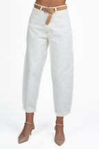 Pantaloni Mom Fit Bianchi - Souvenir