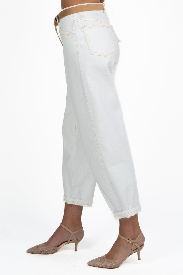 Pantaloni Mom Fit Bianchi - Souvenir