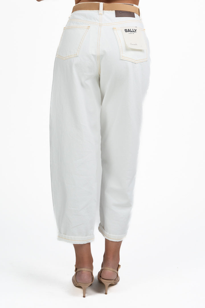 Pantaloni Mom Fit Bianchi - Souvenir