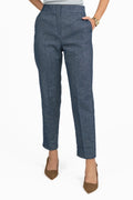 Pantalone a Sigaretta Sartoriale Effetto Denim - Penny Black