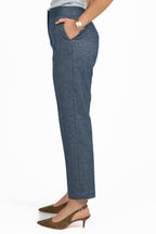 Pantalone a Sigaretta Sartoriale Effetto Denim - Penny Black