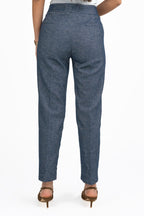 Pantalone a Sigaretta Sartoriale Effetto Denim - Penny Black
