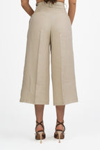 Bermuda Lungo in Tessuto Naturale - Beige - Vicolo