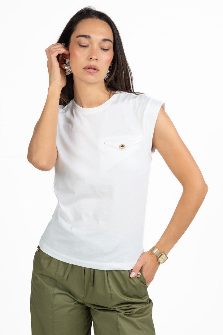 T-shirt maniche corte bianca - Twinset