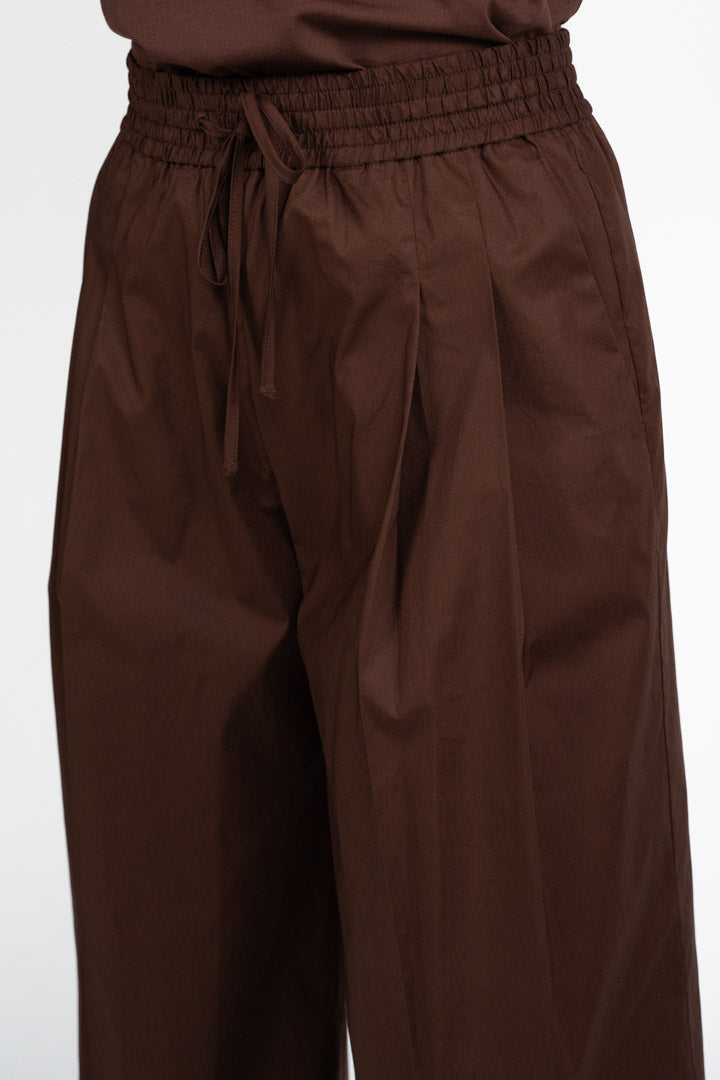 Pantalone Marrone con Dettagli in Pizzo - Twinset