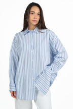 Camicia Oversize a Righe Azzurra - Weekend Max Mara