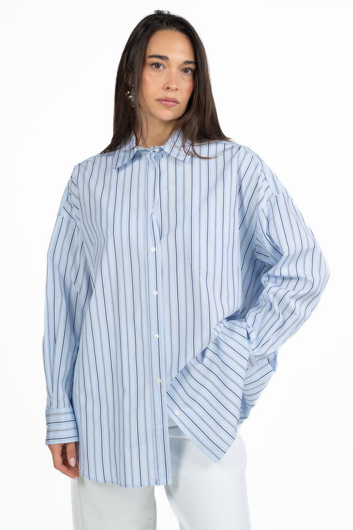 Camicia Oversize a Righe Azzurra - Weekend Max Mara