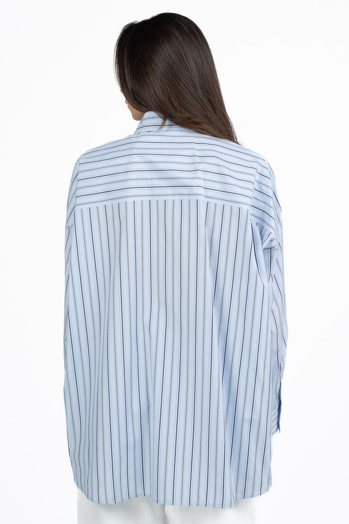 Camicia Oversize a Righe Azzurra - Weekend Max Mara