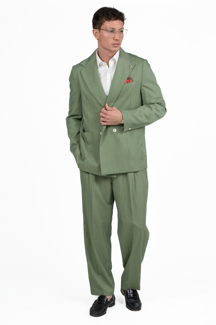 Completo Sartoriale Doppiopetto  Verde Salvia  - Berna