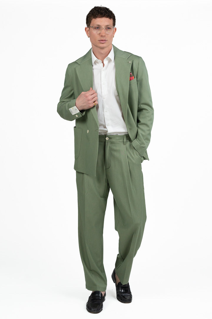 Completo Sartoriale Doppiopetto  Verde Salvia  - Berna