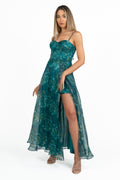 Abito con Corpetto Bustier verde bosco - Berti Mode Collection
