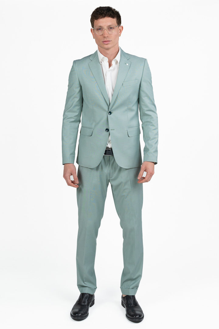 Abito Uomo Slim Fit Verde Salvia Pastello - Adriano Langella