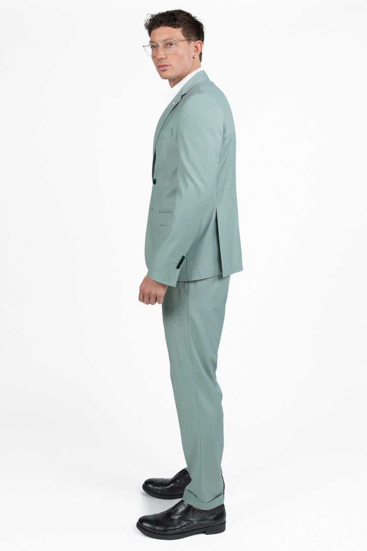 Abito Uomo Slim Fit Verde Salvia Pastello - Adriano Langella