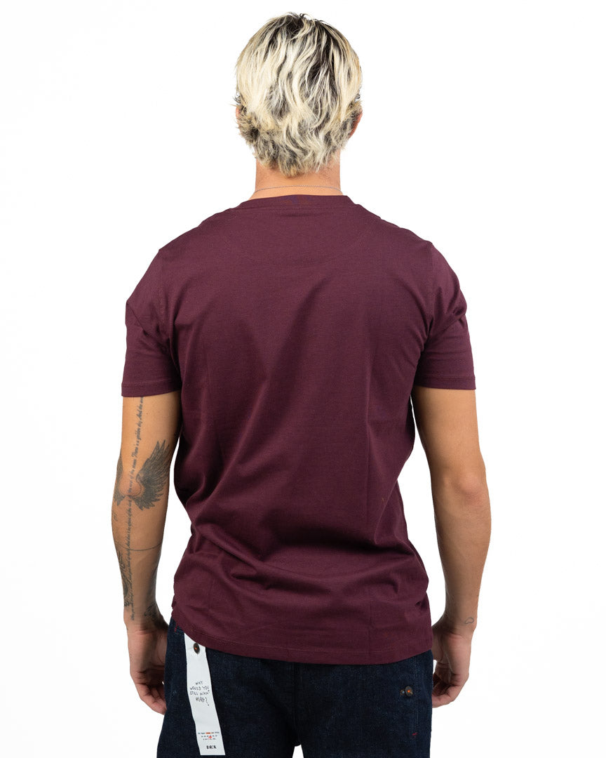 T-shirt Tinta Unita Bordeaux - Over/D