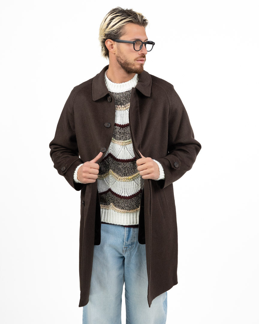 Cappotto  Marrone Cioccolato - Over/D