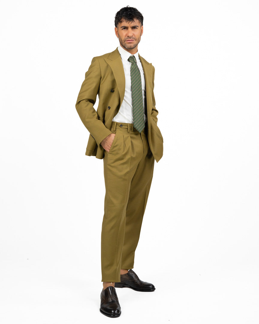 Abito Doppio Petto Verde Oliva - Berti Mode Collection