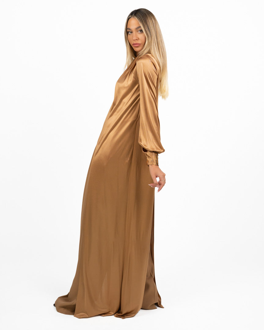Casacca in jersey lucido cuoio - Elisabetta Franchi