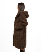 Cappotto Montoncino Reverse Reversibile con Cappuccio e guanti moro - Montereggi