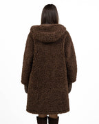 Cappotto Montoncino Reverse Reversibile con Cappuccio e guanti moro - Montereggi