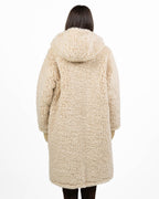 Cappotto Montoncino Reverse Reversibile con Cappuccio e guanti panna- Montereggi