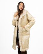 Cappotto Montoncino Reverse Reversibile con Cappuccio e guanti panna- Montereggi