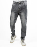 Jeans Tapered Fit in Denim Grigio Stonewash - Berna
