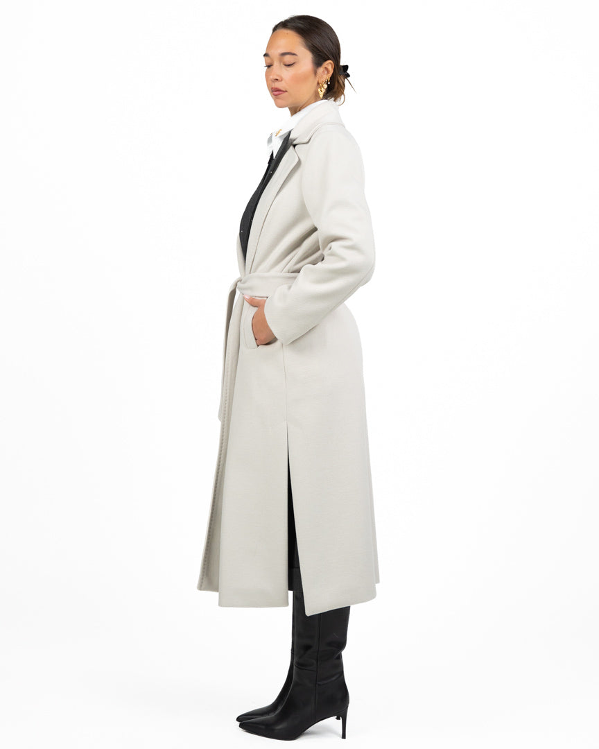 Cappotto Lungo Vestaglia con Profilo a Contrasto e Fodera Imbottita - Emme Marella